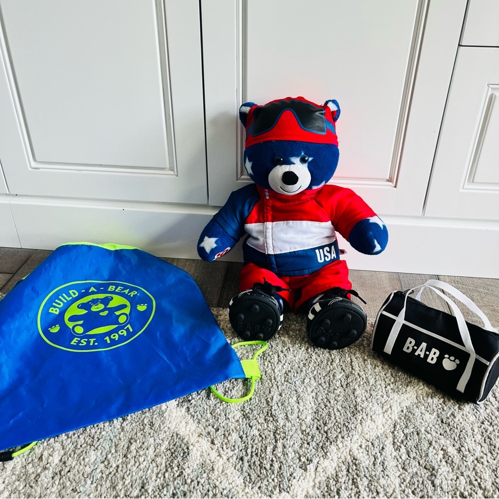 Build-A-Bear Stars Patriotic USA with Accessories & Backpack